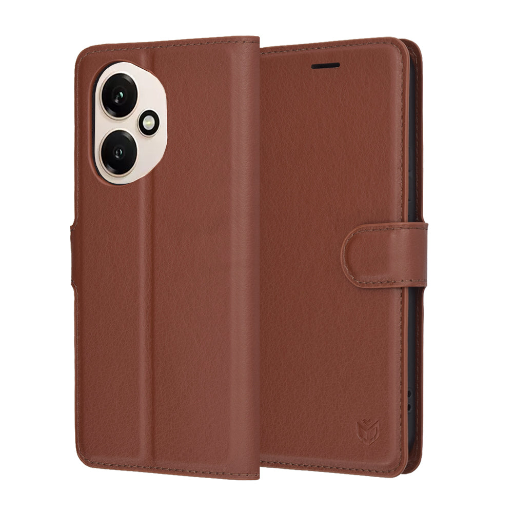 Калъф за Honor 400, Techsuit, Leather Folio, Кафяв