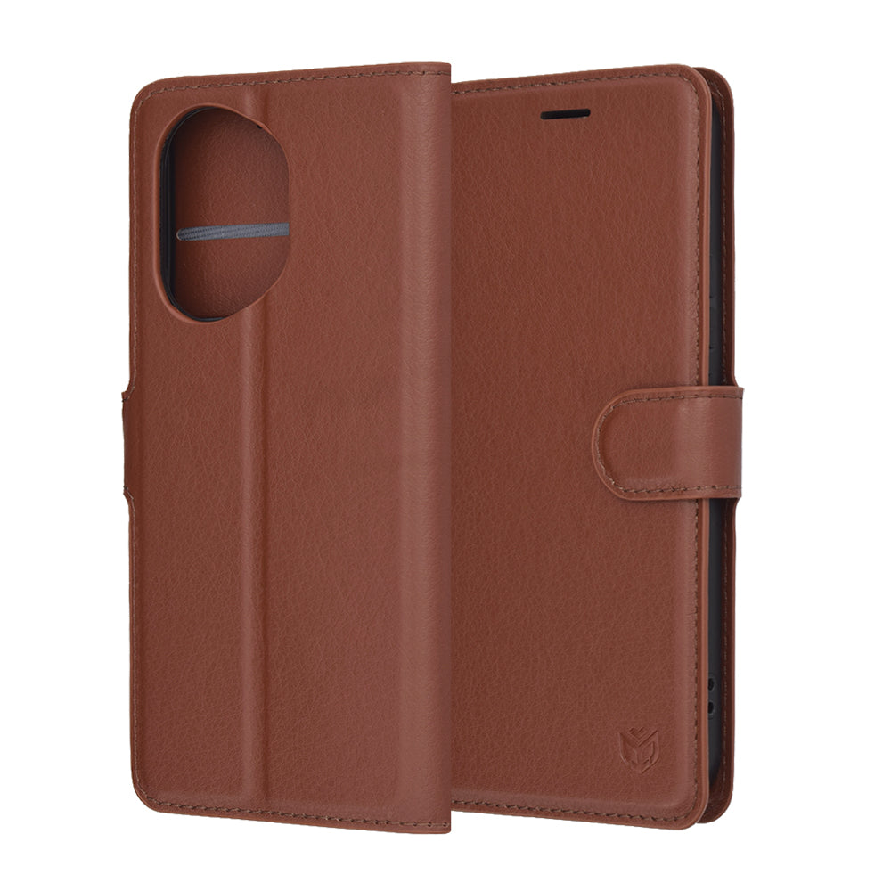 Калъф за Honor 400, Techsuit, Leather Folio, Кафяв