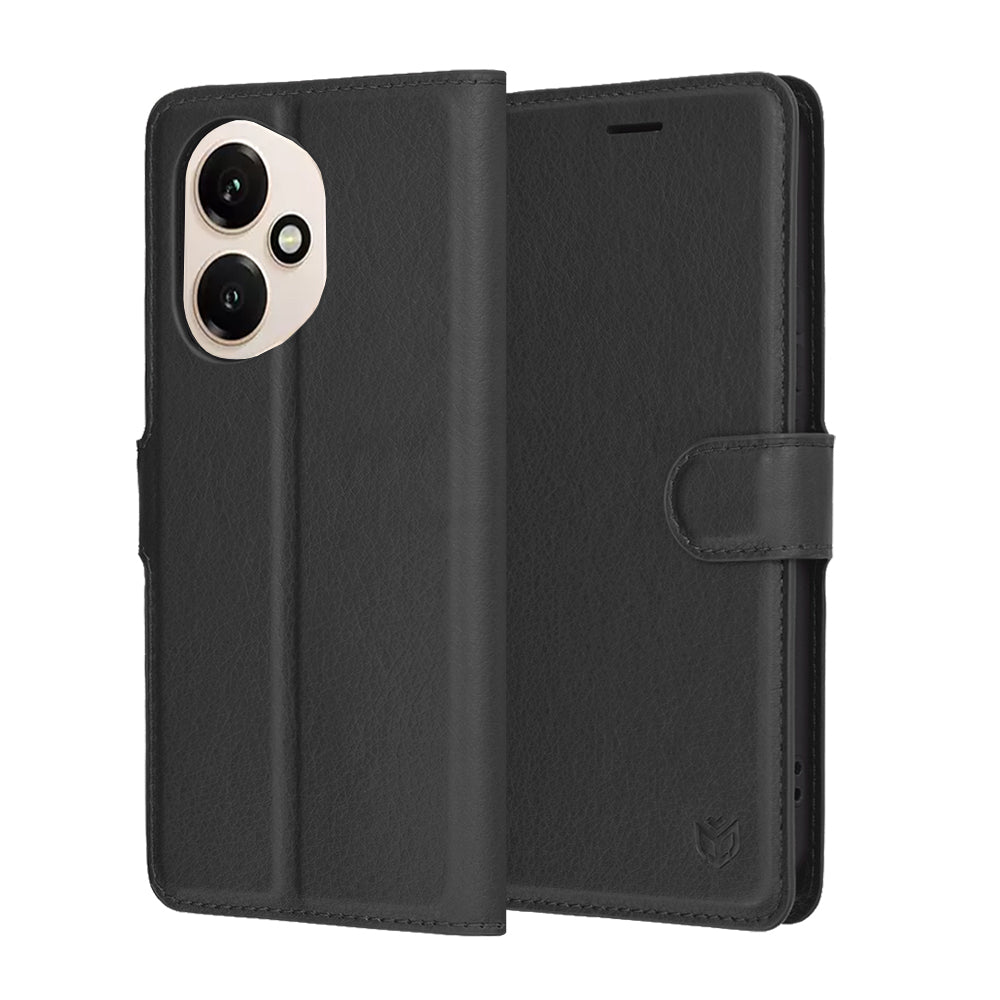 Калъф за Honor 400, Techsuit, Leather Folio, Черен