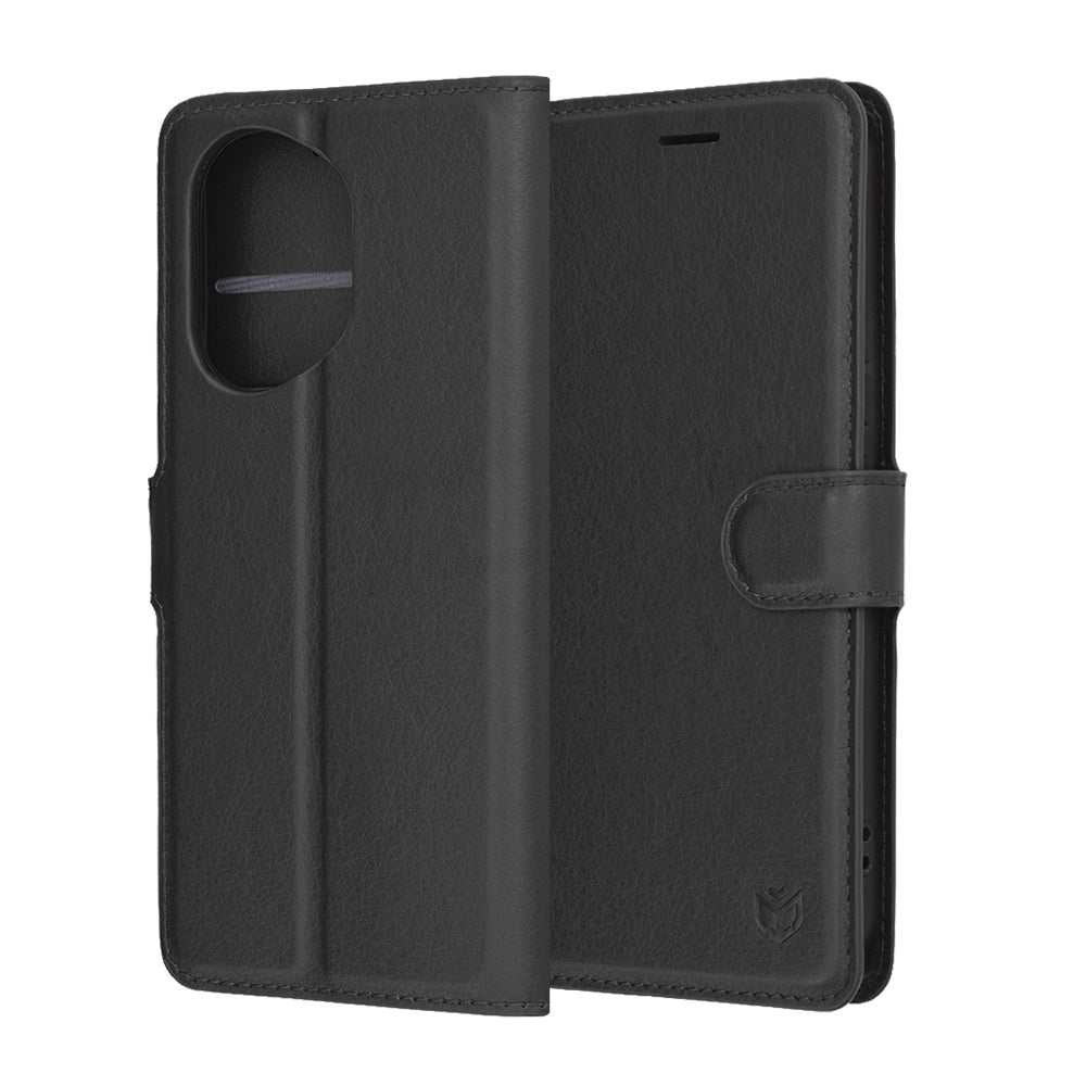 Калъф за Honor 400, Techsuit, Leather Folio, Черен