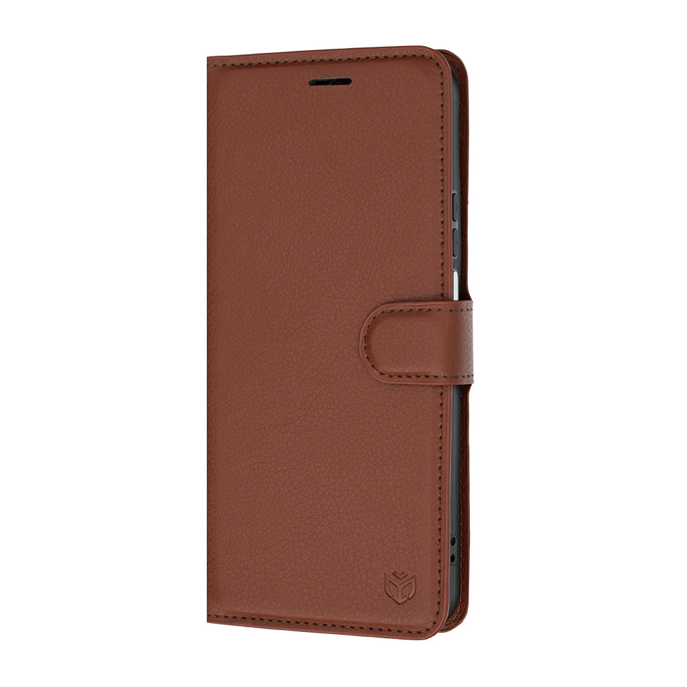 Калъф за Honor 600 Smart, Techsuit, Leather Folio, Кафяв