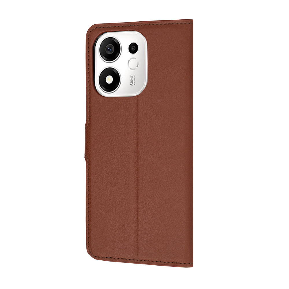 Калъф за Honor 600 Smart, Techsuit, Leather Folio, Кафяв