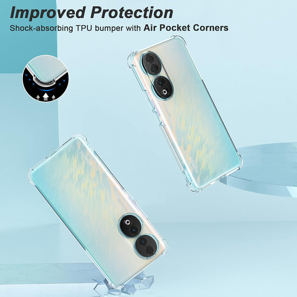 Калъф за Honor 90 Pro, Techsuit, Shockproof Clear, Прозрачен
