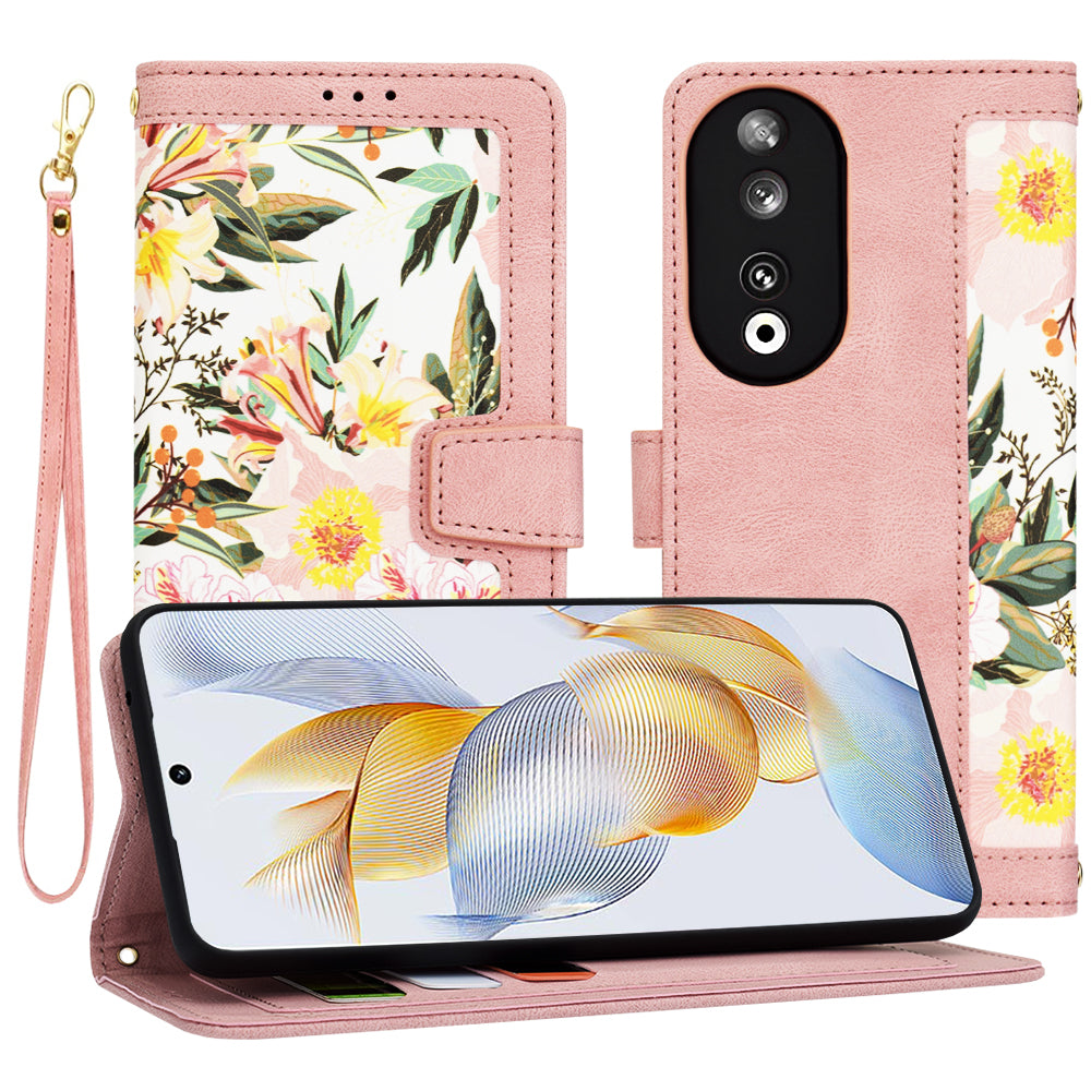 Калъф за Honor 90, Techsuit, FlipCraft, Розов
