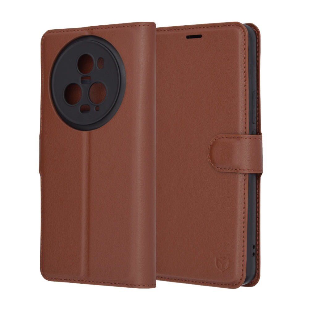 Калъф за Honor Magic5 Pro, Techsuit, Leather Folio, Кафяв