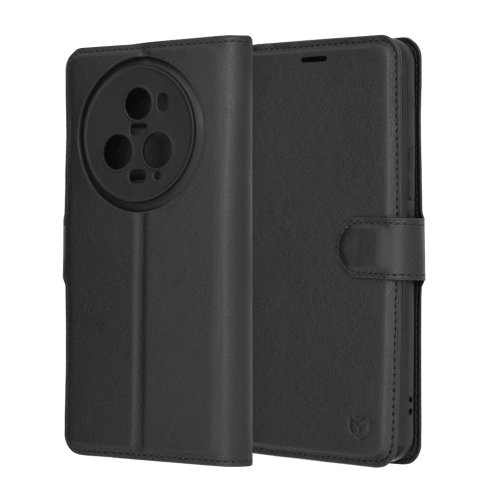 Калъф за Honor Magic5 Pro, Techsuit, Leather Folio, Черен
