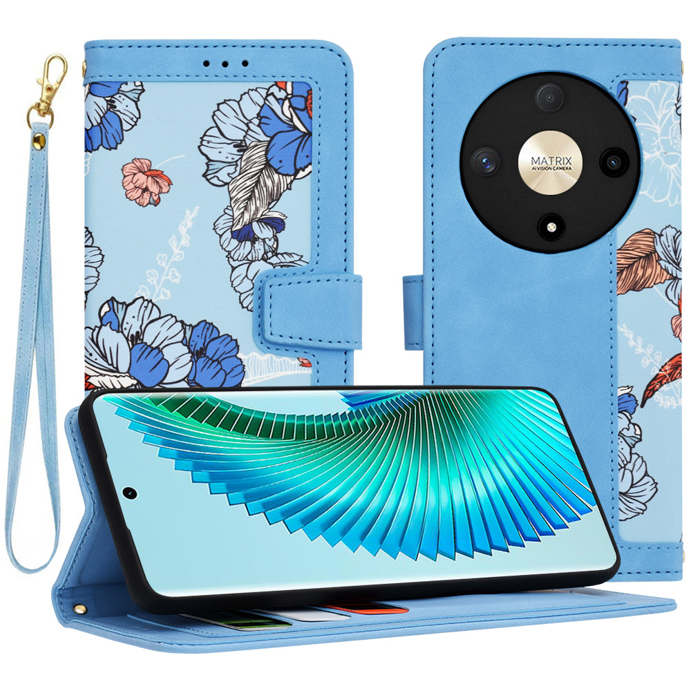 Калъф за Honor Magic6 Lite, Techsuit, FlipCraft, Син