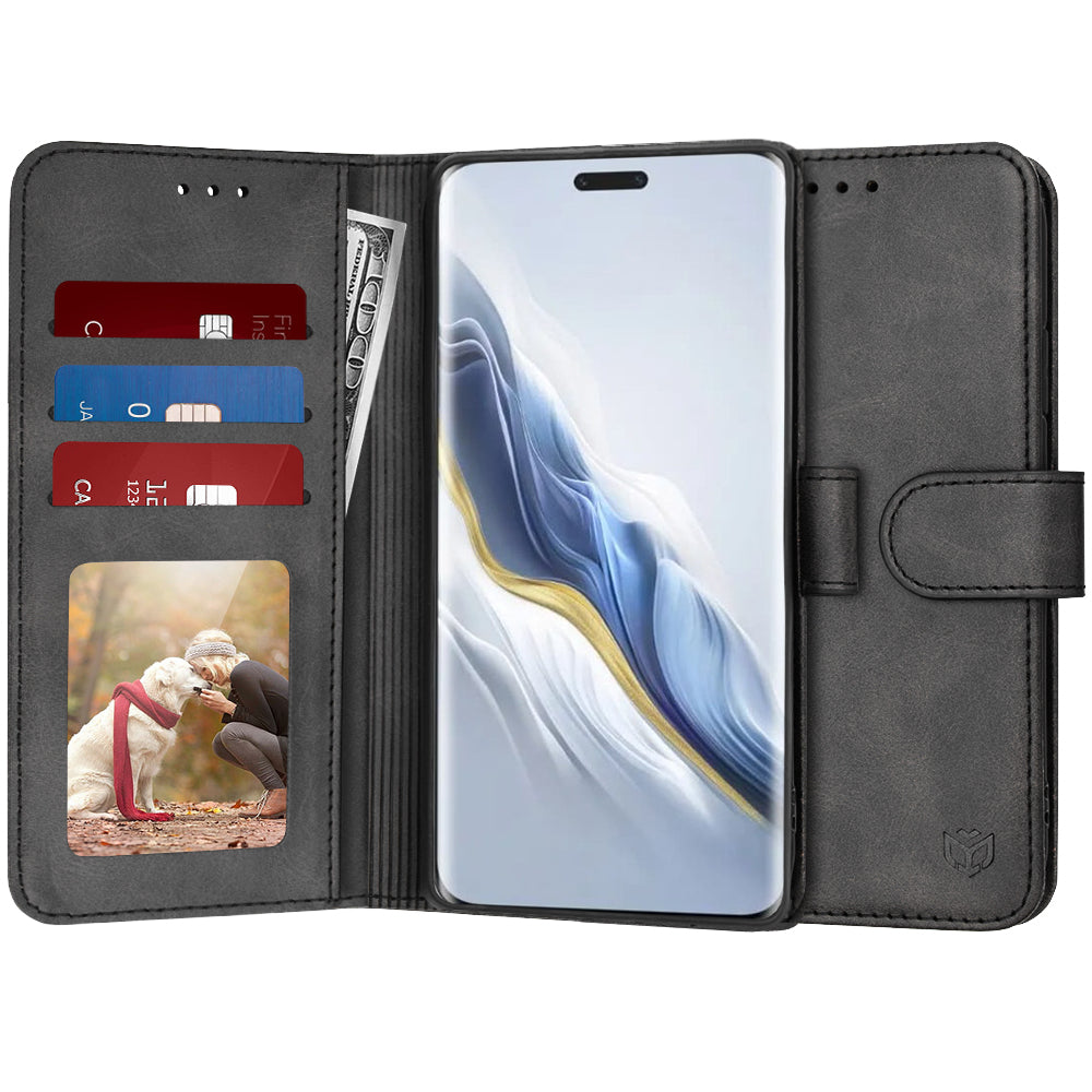 Калъф за Honor Magic6 Pro, Techsuit, Diary Book, Черен