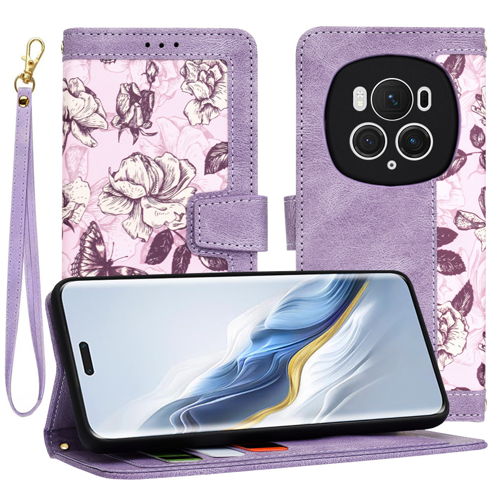 Калъф за Honor Magic6 Pro, Techsuit, FlipCraft, Лилав