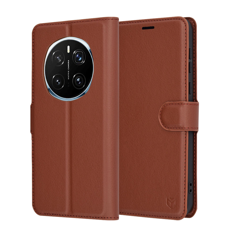 Калъф за Honor Magic7 Pro, Techsuit, Leather Folio, Кафяв