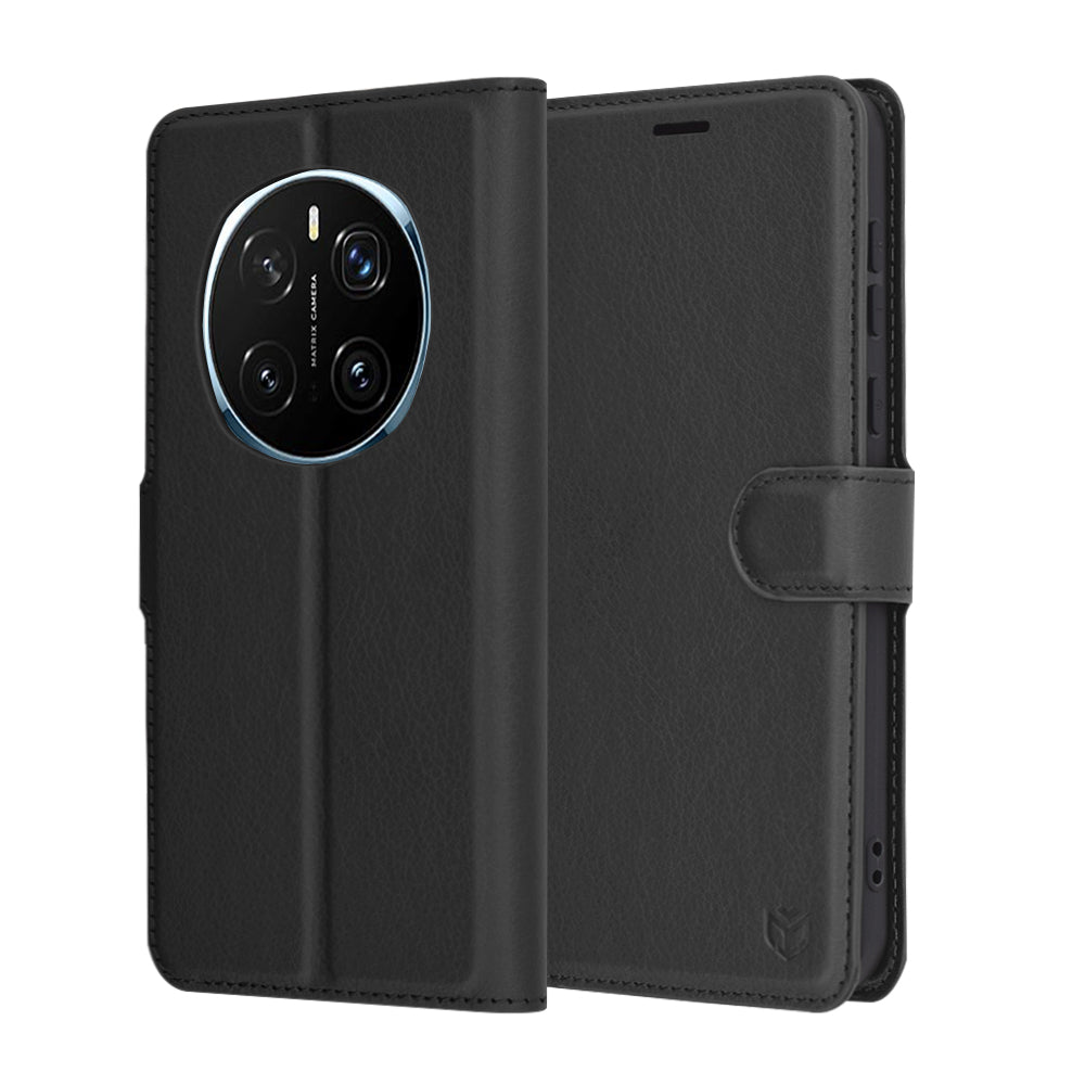 Калъф за Honor Magic7 Pro, Techsuit, Leather Folio, Черен