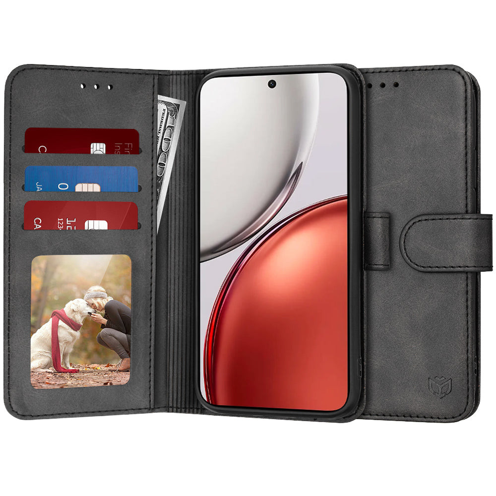 Калъф за Honor Magic8 Lite, Techsuit, Diary Book, Черен