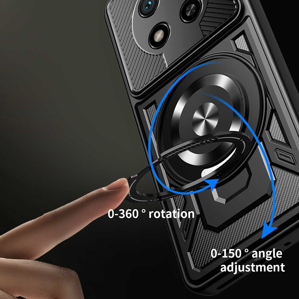 Калъф за Honor Magic8 Lite, Techsuit, RuggedCam, Лилав