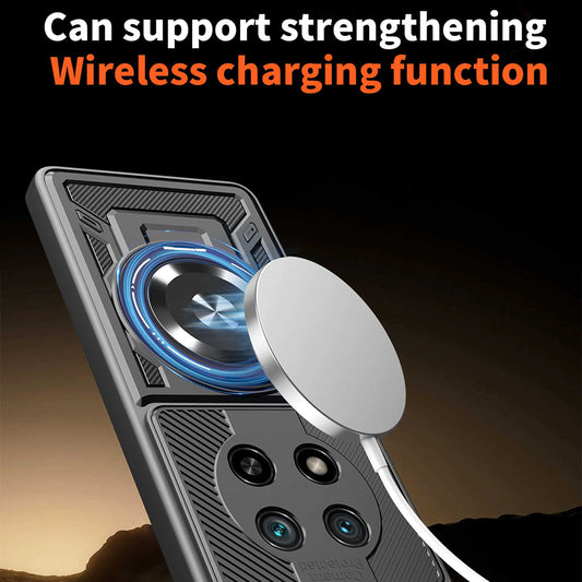 Калъф за Honor Magic8 Lite, Techsuit, RuggedCam, Черен