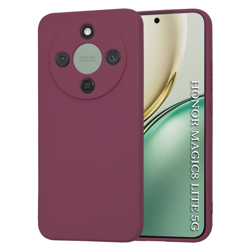Калъф за Honor Magic8 Lite, Techsuit, SoftFlex, Вишнев