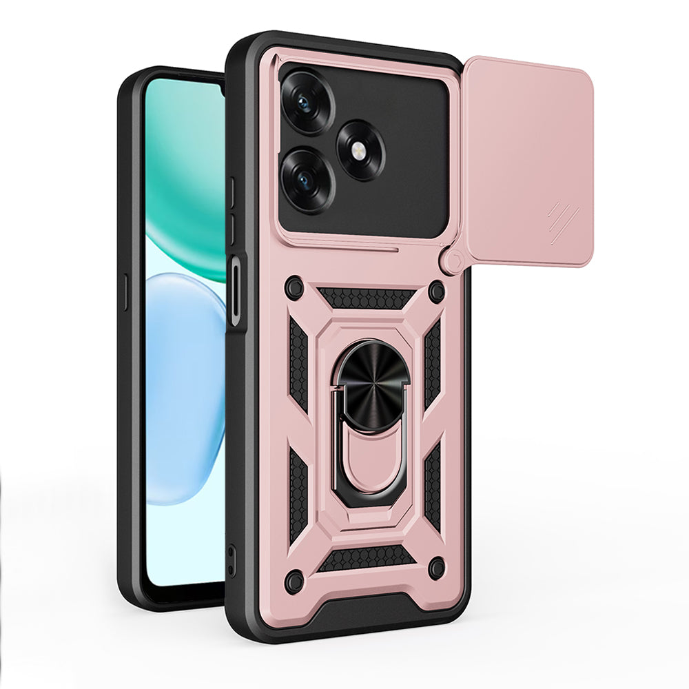 Калъф за Honor X5c Plus, Techsuit, CamShield, Розово Злато