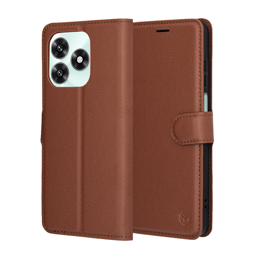 Калъф за Honor X5c Plus, Techsuit, Leather Folio, Кафяв