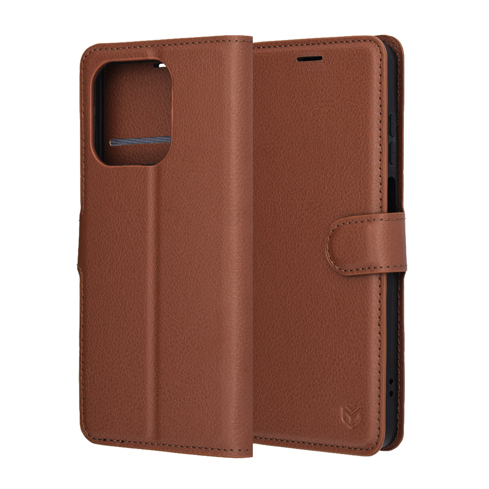 Калъф за Honor X5c Plus, Techsuit, Leather Folio, Кафяв