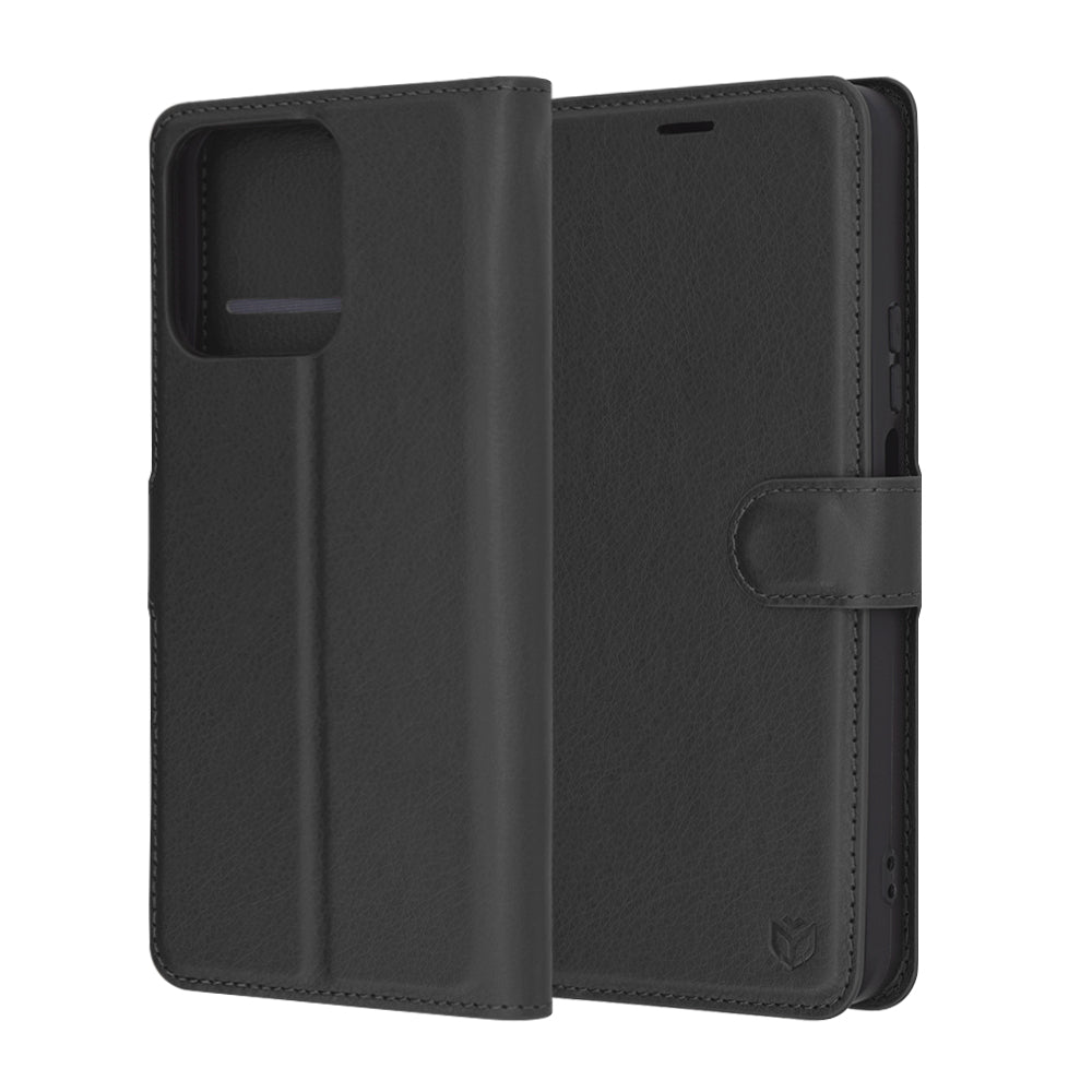 Калъф за Honor X7c / 200 Smart, Techsuit, Leather Folio, Черен