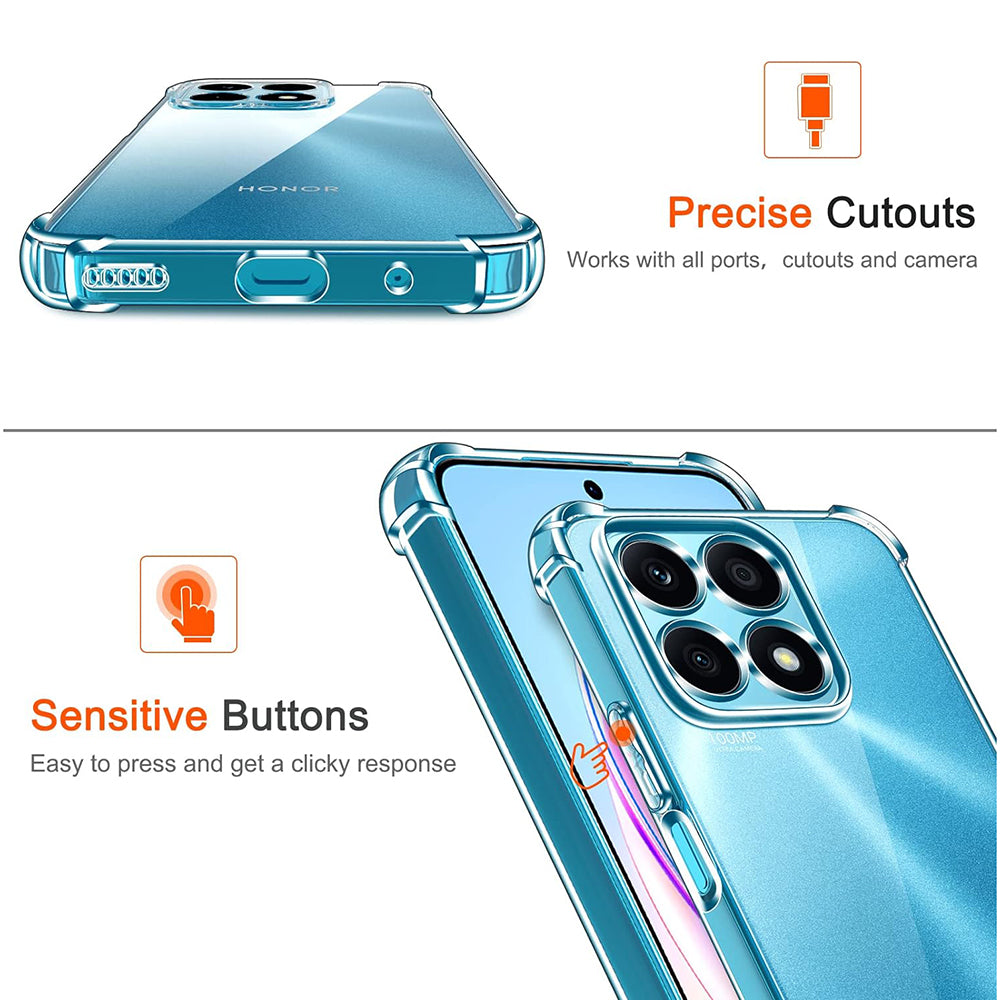 Калъф за Honor X8a, Techsuit, Shockproof Clear, Прозрачен