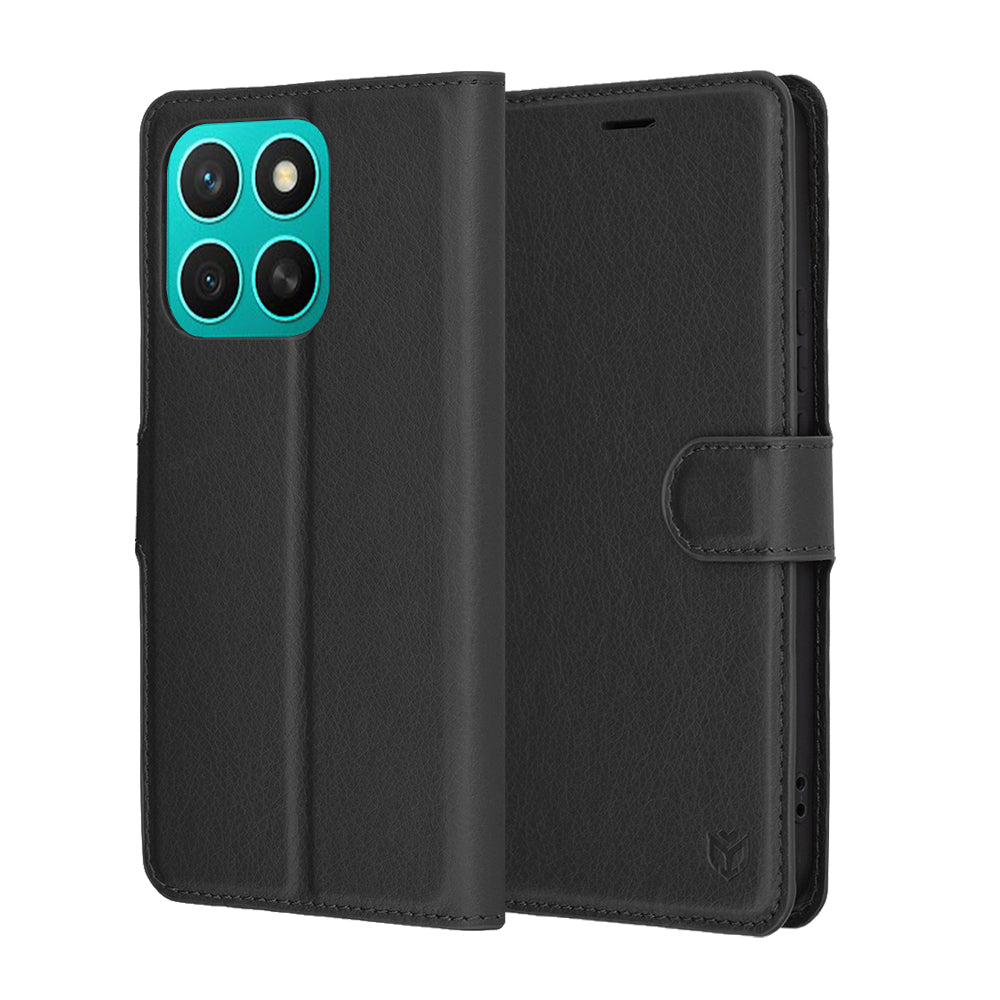 Калъф за Honor X8c, Techsuit, Leather Folio, Черен
