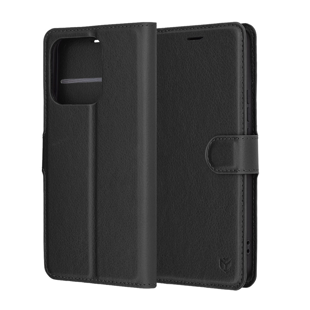 Калъф за Honor X8c, Techsuit, Leather Folio, Черен