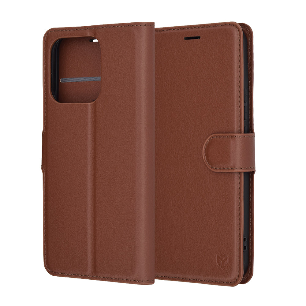 Калъф за Honor X8c, Techsuit, Leather Folio, Кафяв