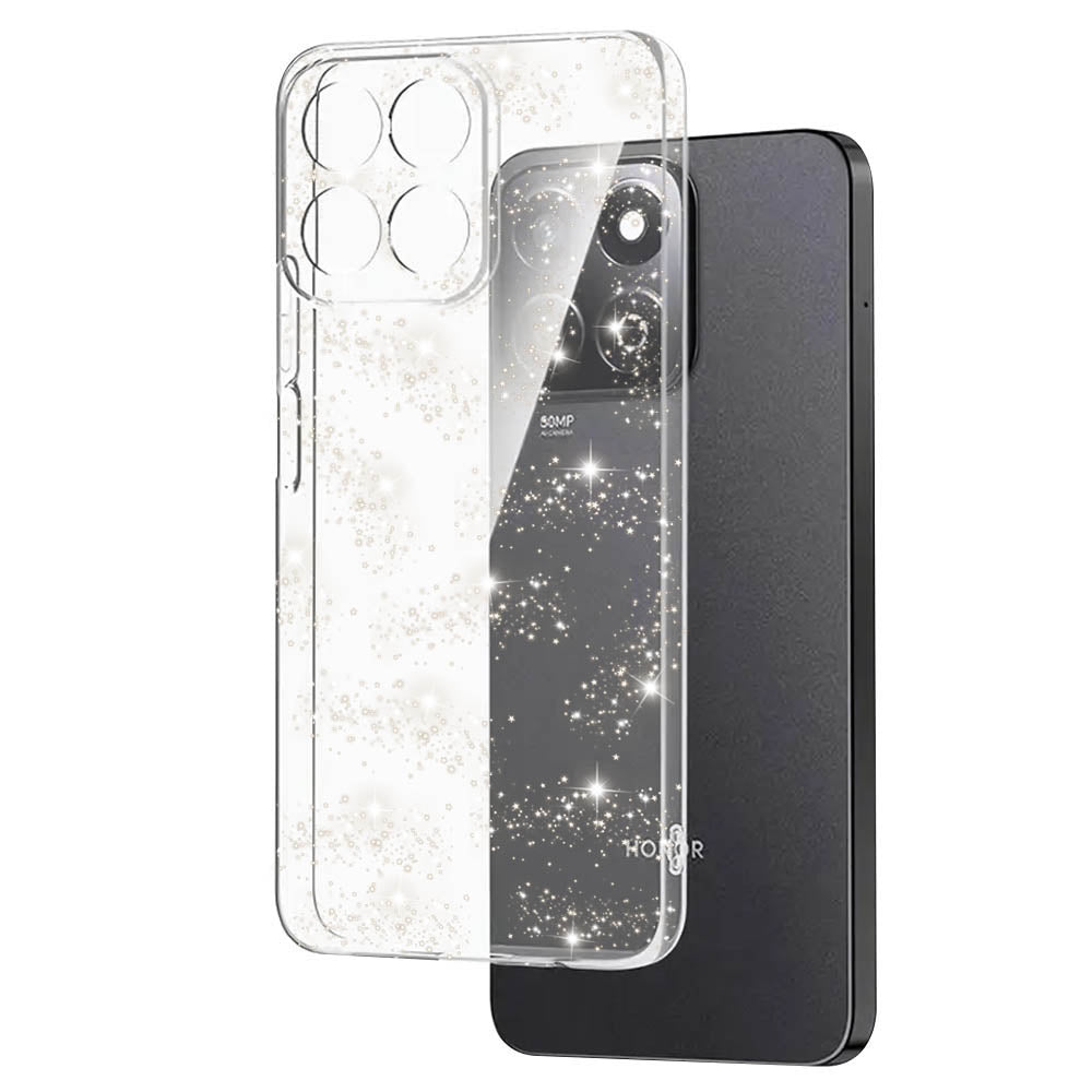 Калъф за Honor X8c, Techsuit, SparkleSkin, Прозрачен