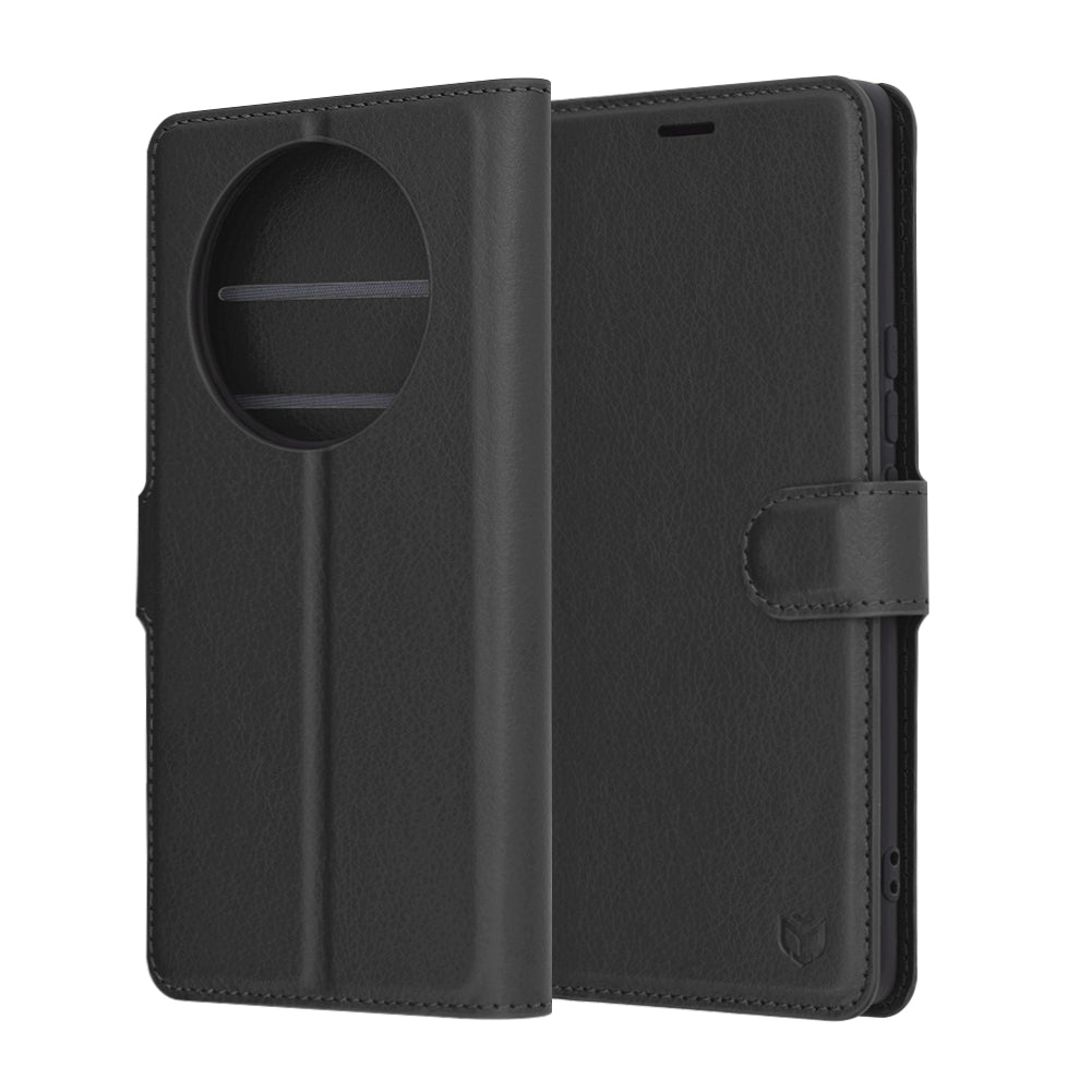 Калъф за Honor X9c / Magic7 Lite, Techsuit, кожен портфейл, черен