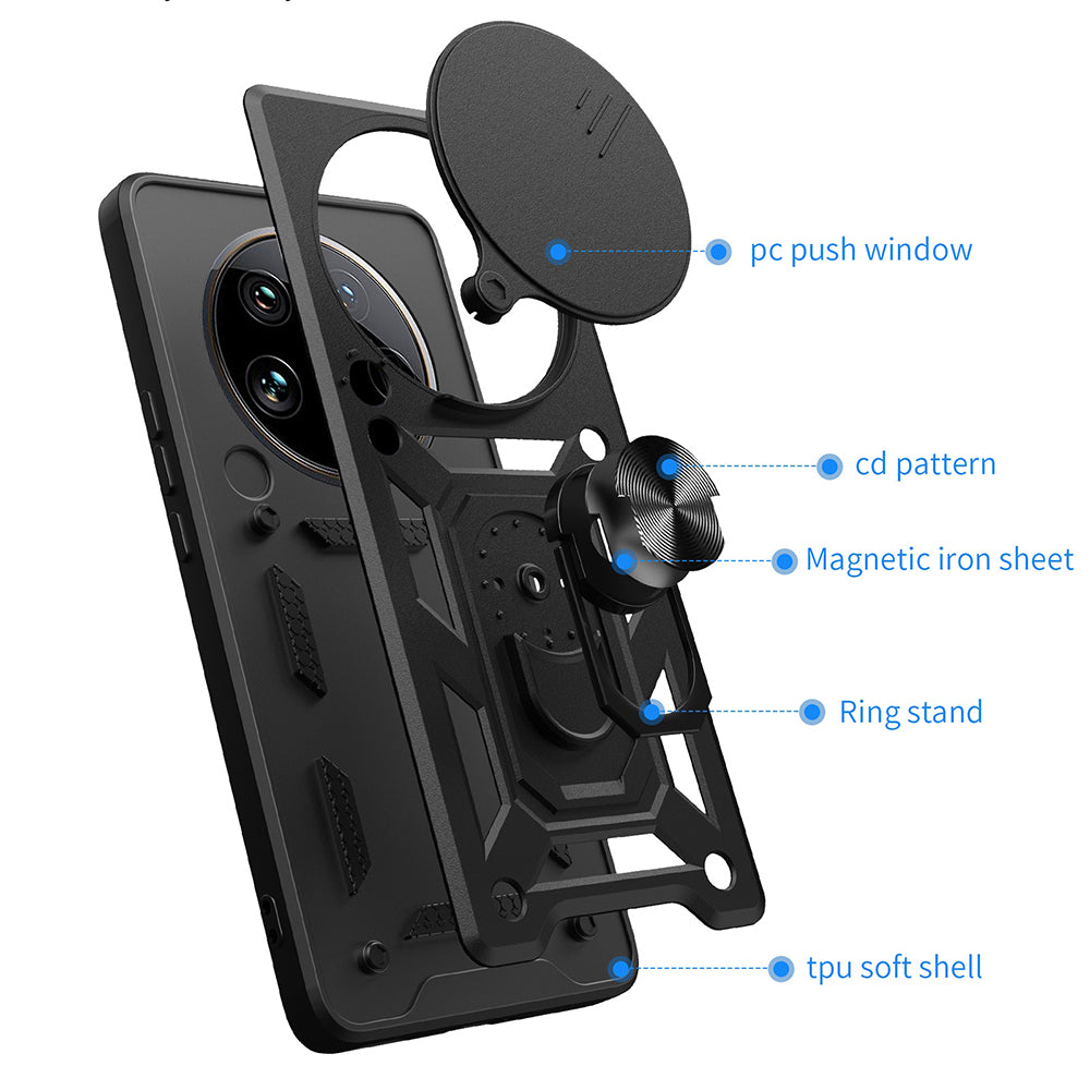 Калъф за Honor X9c / Magic7 Lite, Techsuit, CamShield, Черен