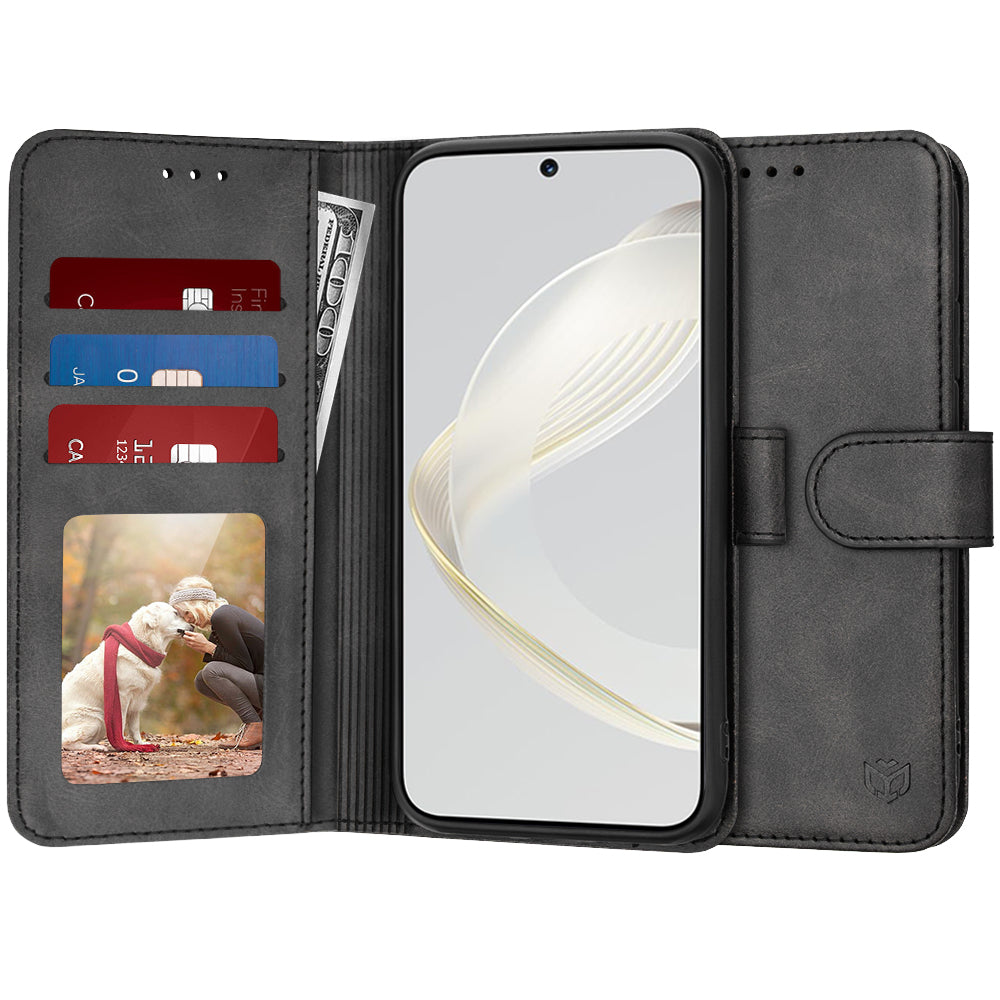 Калъф за Huawei nova 12s / nova 11, Techsuit, Diary Book, Черен