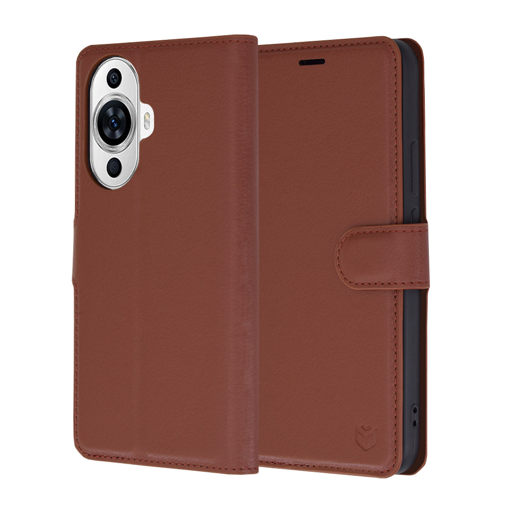 Калъф за Huawei nova 12s / nova 11, Techsuit, Leather Folio, Кафяв