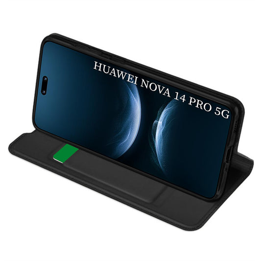 Калъф за Huawei nova 14 Pro, Techsuit, Magskin Book, Черен
