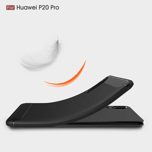 Калъф за Huawei P20 Pro, Techsuit, Карбон, Черен