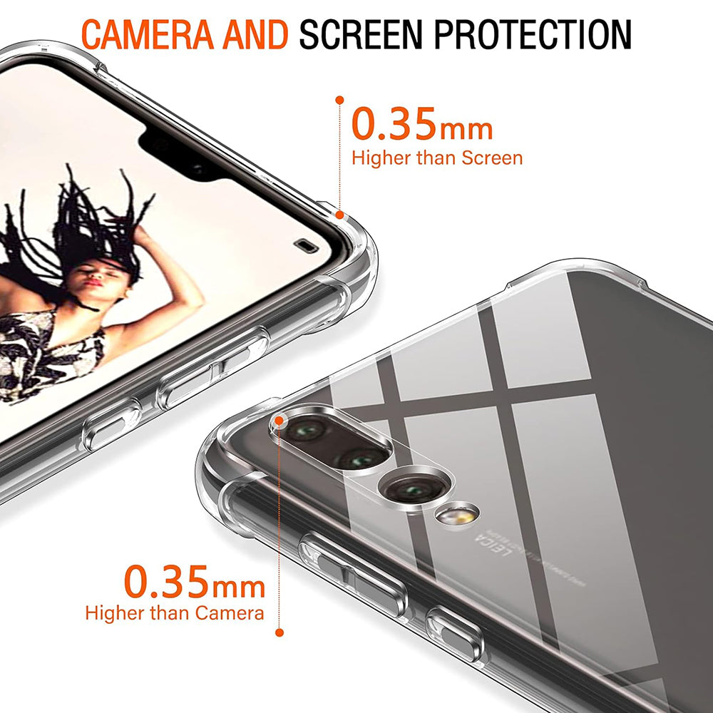 Калъф за Huawei P20 Pro, Techsuit, Shockproof Clear, Прозрачен