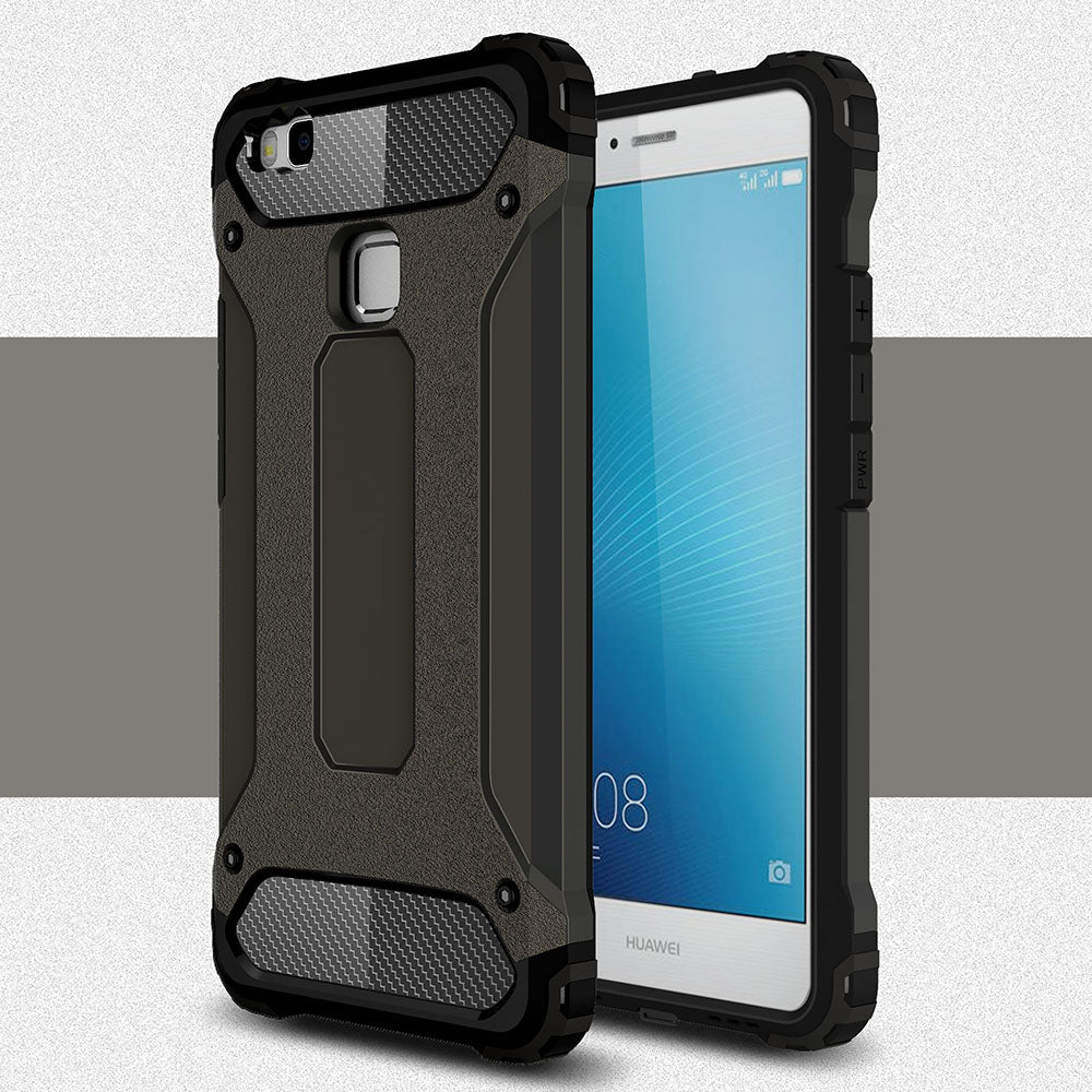 Калъф за Huawei P9 lite (2016), Techsuit, Hybrid Armor, Черен