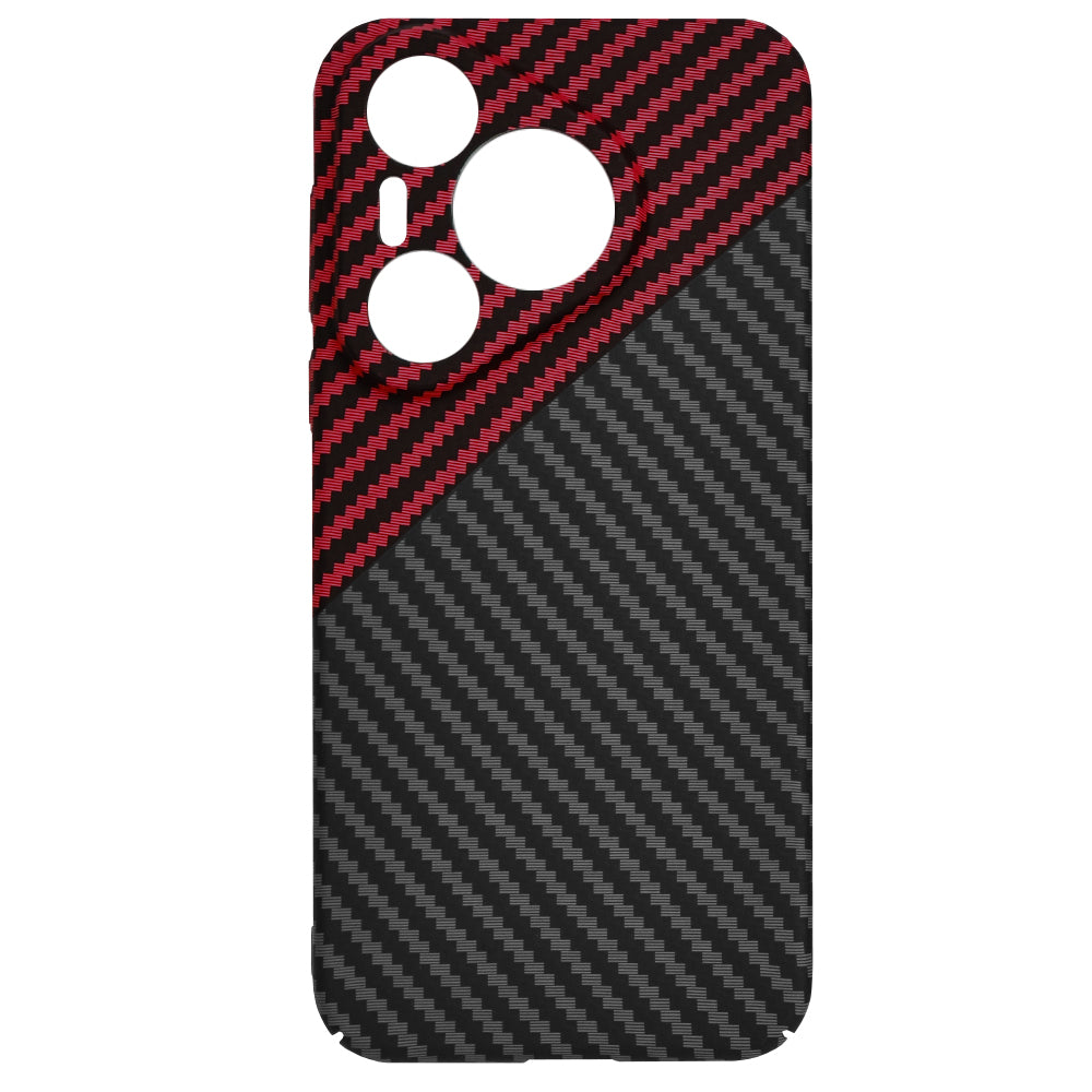 Калъф за Huawei Pura 70, Techsuit, Carbonite FiberShell, Черно Червен
