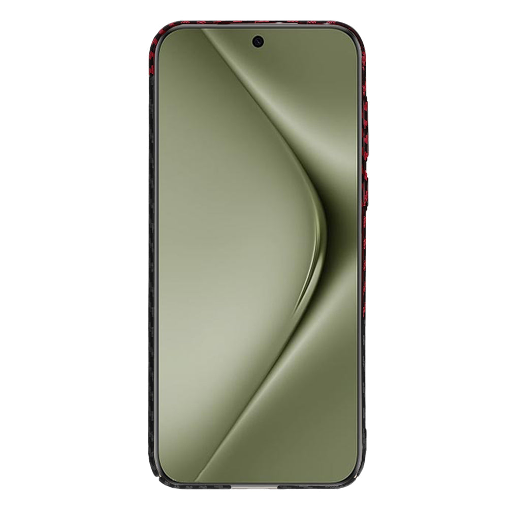 Калъф за Huawei Pura 70 Ultra, Techsuit, Carbonite FiberShell, Черно Червен