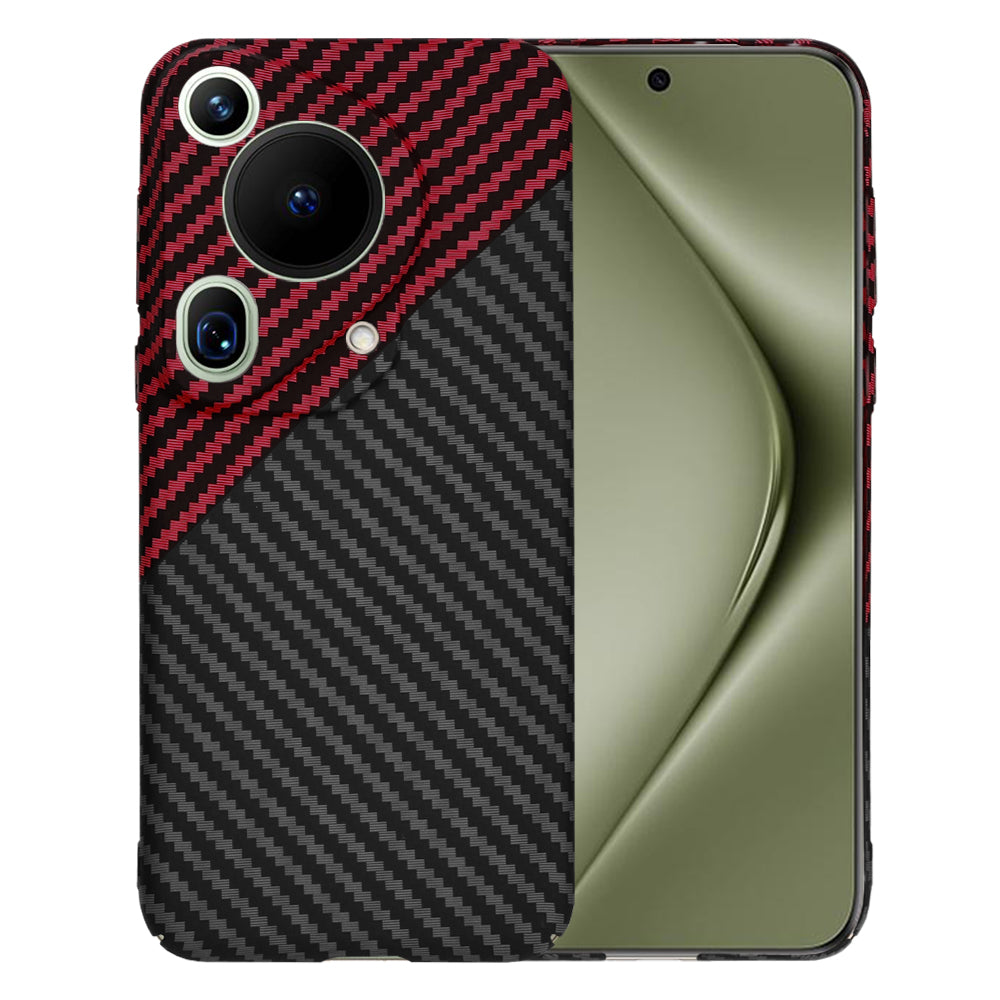 Калъф за Huawei Pura 70 Ultra, Techsuit, Carbonite FiberShell, Черно Червен