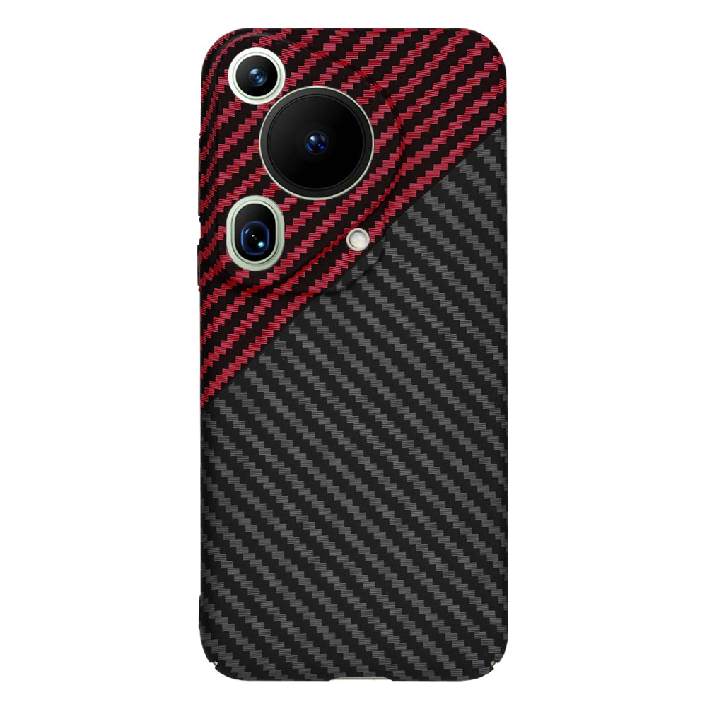 Калъф за Huawei Pura 70 Ultra, Techsuit, Carbonite FiberShell, Черно Червен