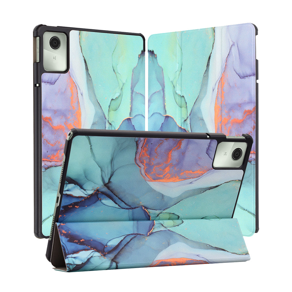 Калъф за Lenovo Tab M11, Techsuit, FoldPro Green Time, Многоцветен