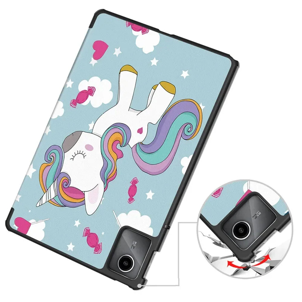 Калъф за Lenovo Tab M11, Techsuit, FoldPro Unicorn, Многоцветен