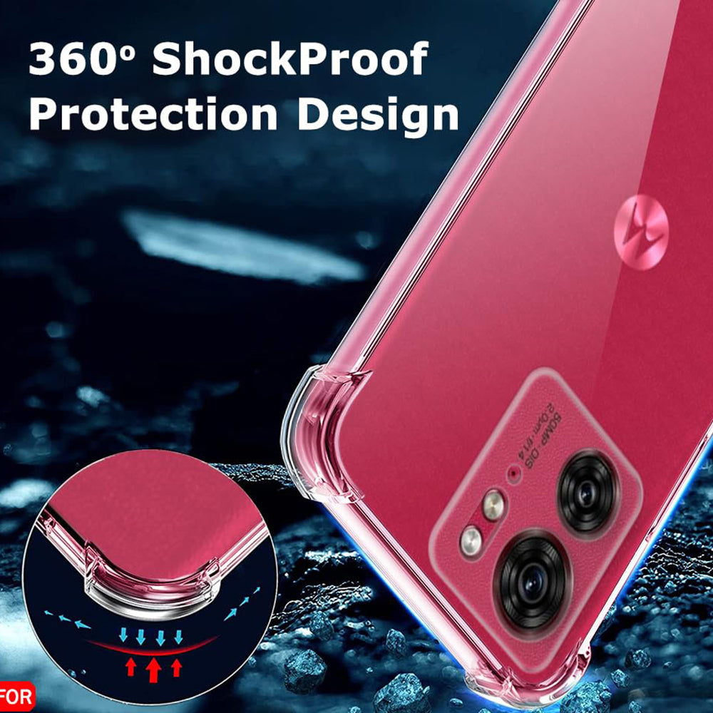 Калъф за Motorola Edge (2023) / Edge 40, Techsuit, противоударен прозрачен, прозрачен