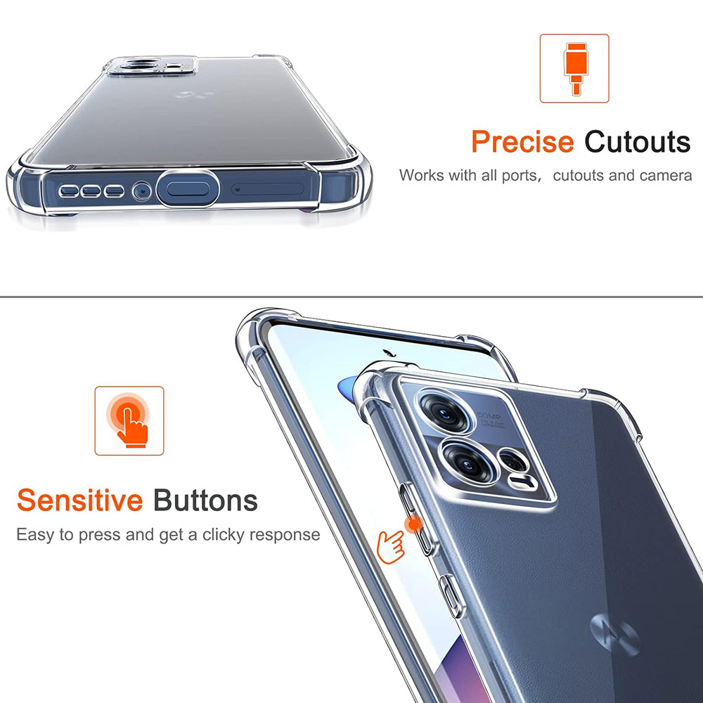 Калъф за Motorola Edge 30 Fusion, Techsuit, противоударен прозрачен, прозрачен