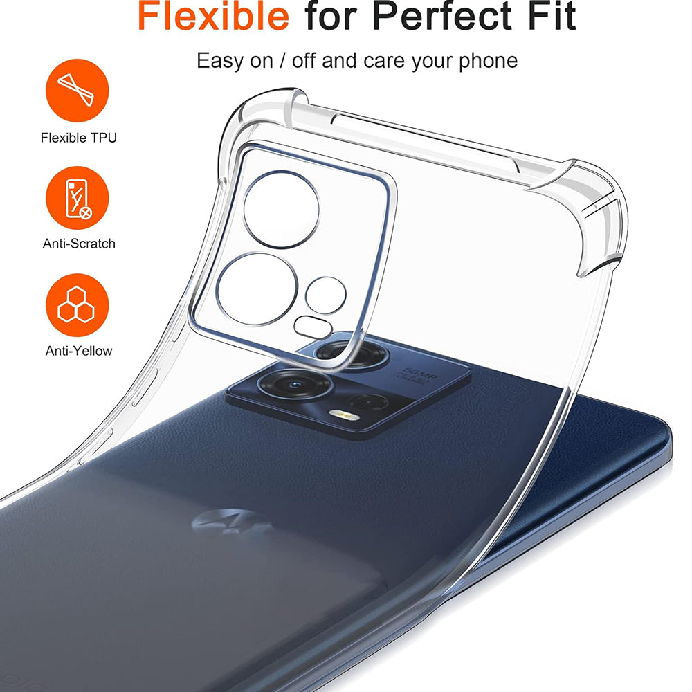 Калъф за Motorola Edge 30 Fusion, Techsuit, противоударен прозрачен, прозрачен