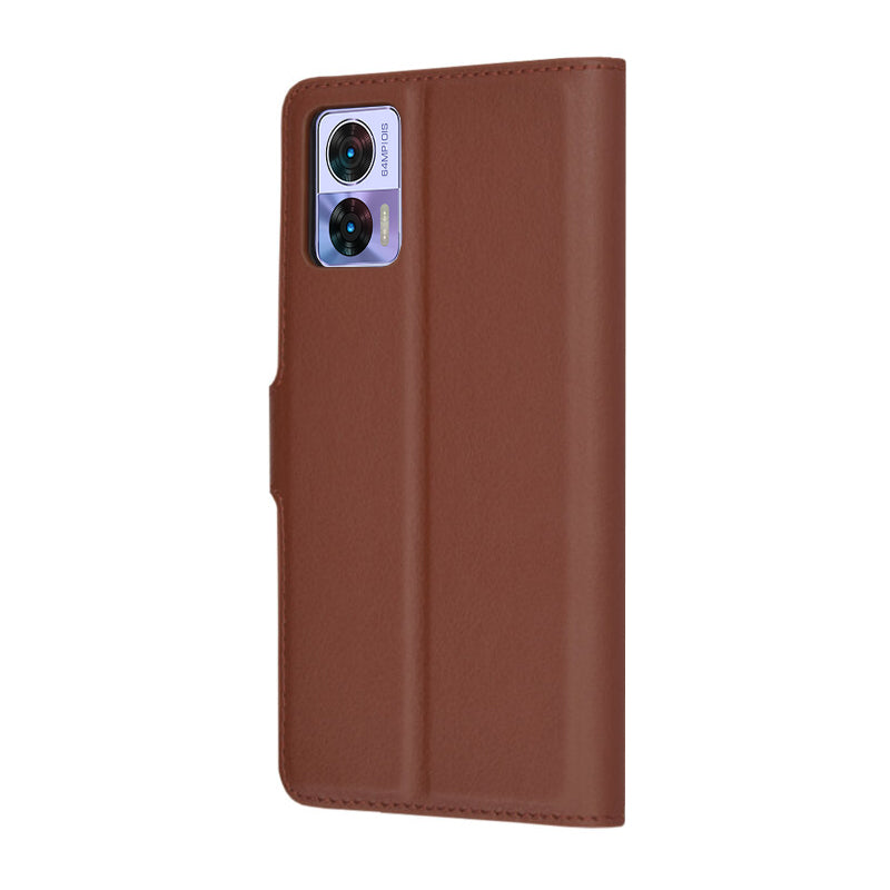 Калъф за Motorola Edge 30 Neo, Techsuit, Leather Folio, Кафяв