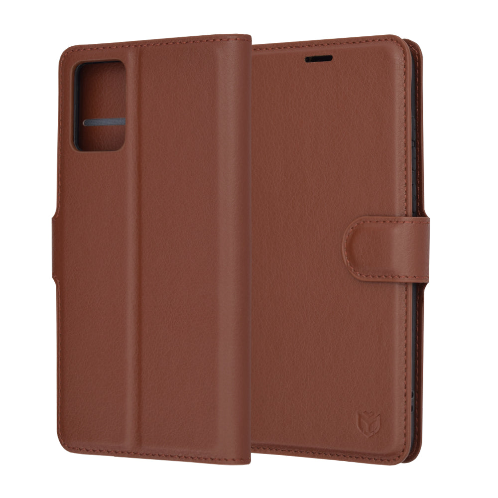 Калъф за Motorola Edge 30 Neo, Techsuit, Leather Folio, Кафяв