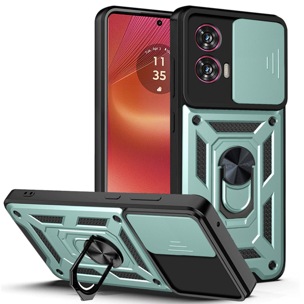 Калъф за Motorola Edge 50 Fusion, Techsuit, CamShield, Зелен