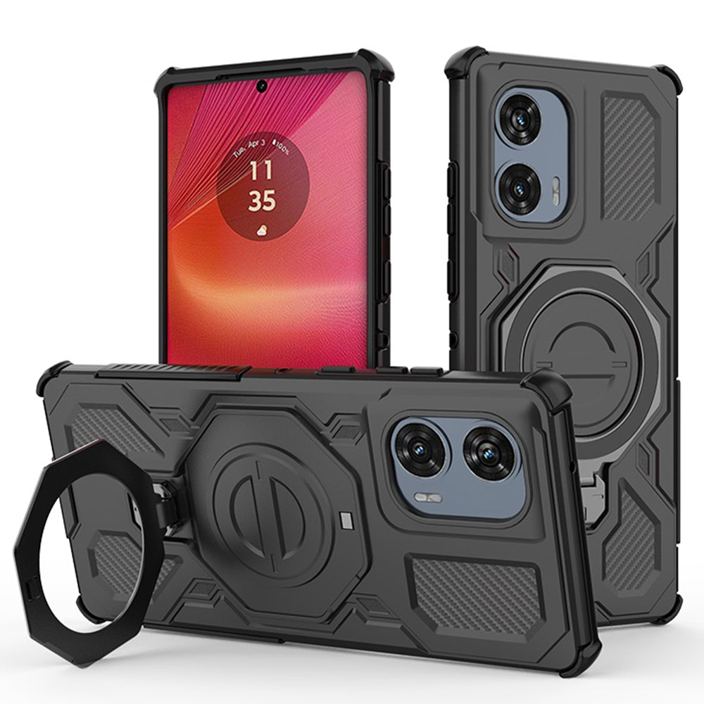 Калъф за Motorola Edge 50 Fusion, Techsuit, Carbon Shield Pro, Черен