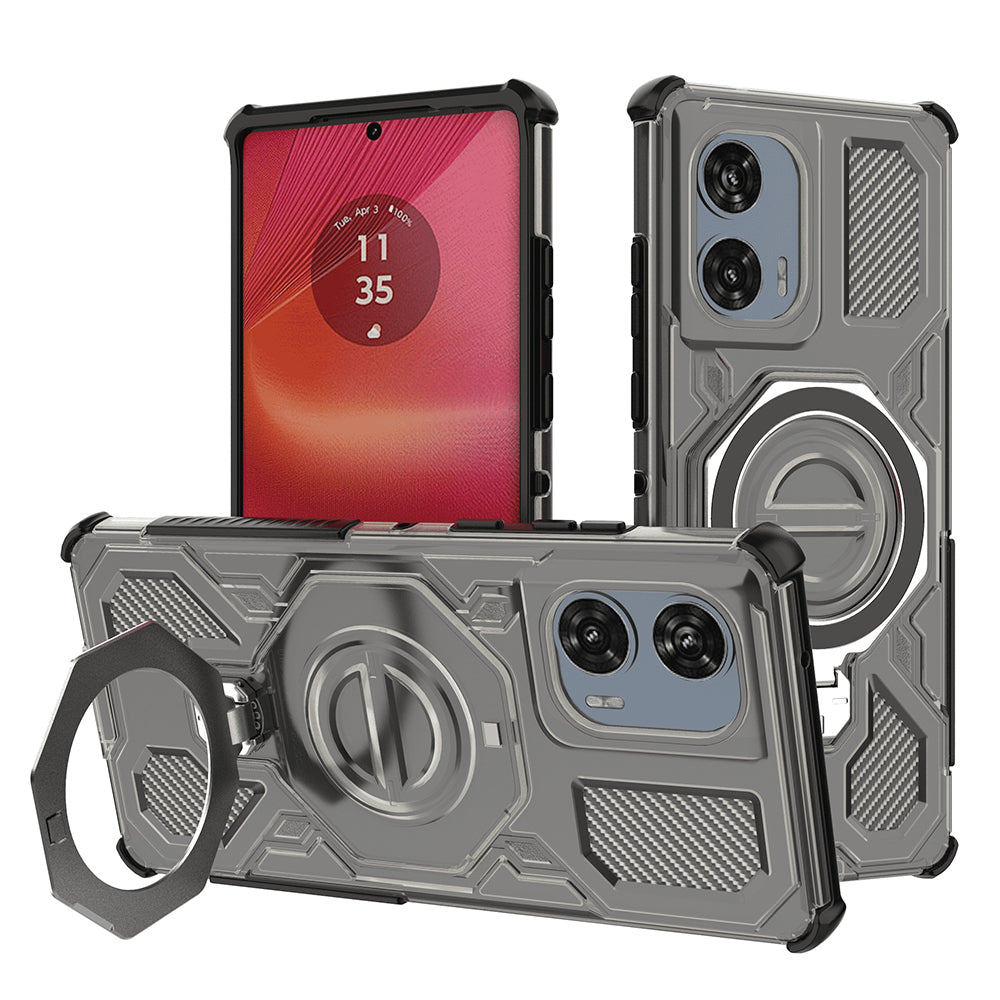 Калъф за Motorola Edge 50 Fusion, Techsuit, Carbon Shield Pro, Пушек